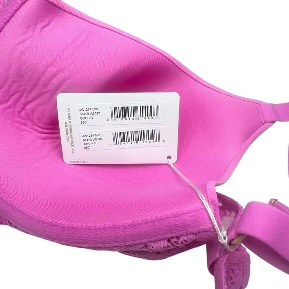 NWT Wolford Straight Laced Demi Cup Bra 85C 38C Orchid Pink - Picture 14 of 15